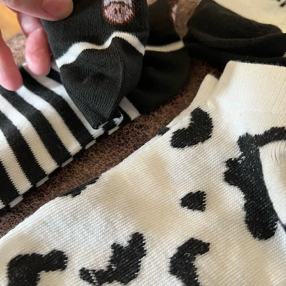 Low Cut Cow Novelty Socks 5 Pack